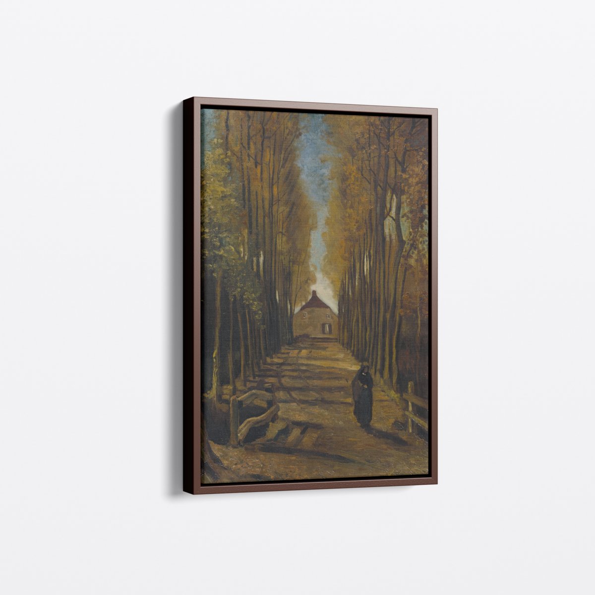 Avenue of Autumn Poplars Vincent van Gogh Candid Framed Canvas