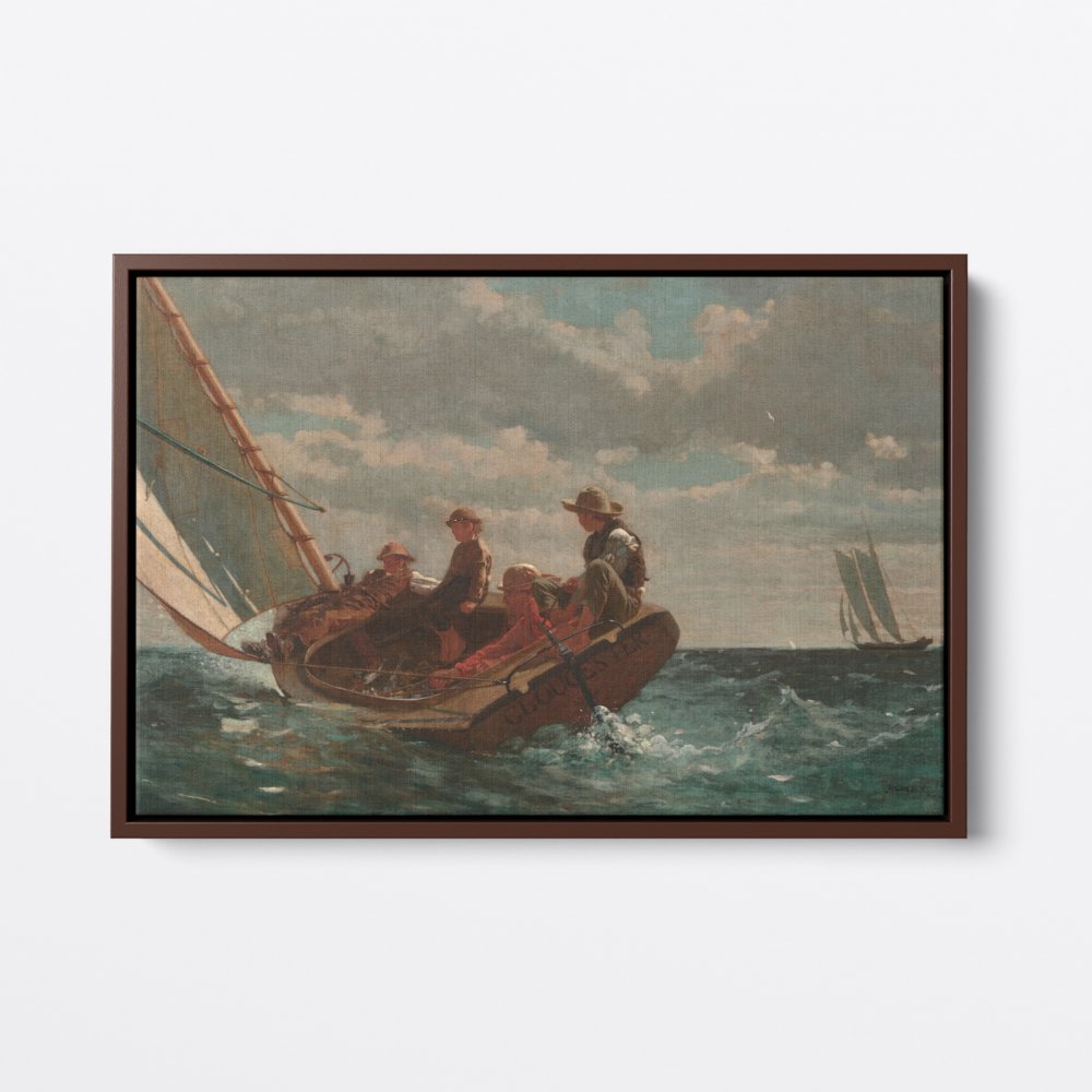Breezing Up A Fair Wind - Ave Legato - Winslow Homer - Candids - Framed Canvas Prints | Artwork