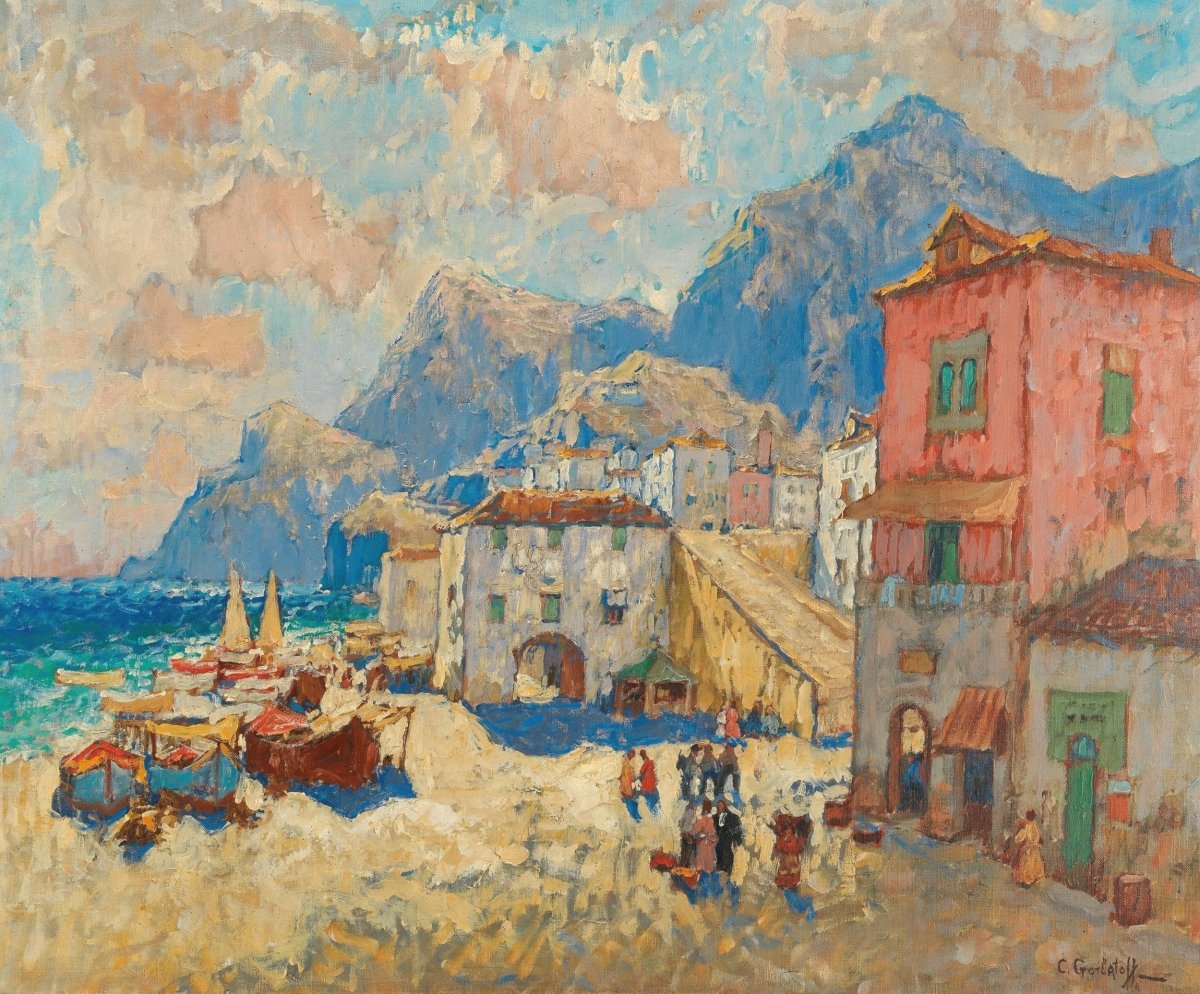 A Coastal Town in Spain | Konstantin Gorbatov | Ave Legato Art Prints