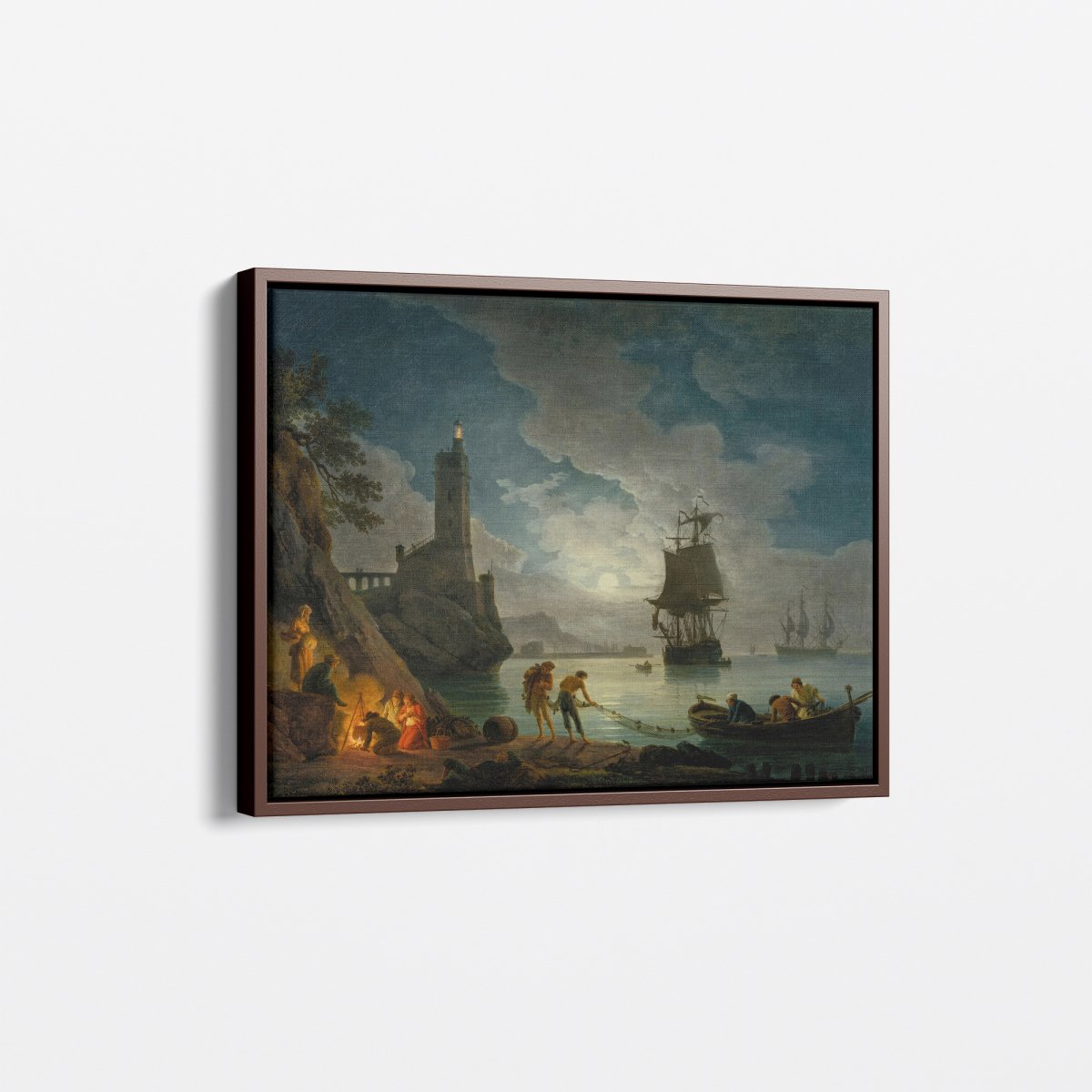 A Harbor in Moonlight | Claude Vernet | Ave Legato Art Prints