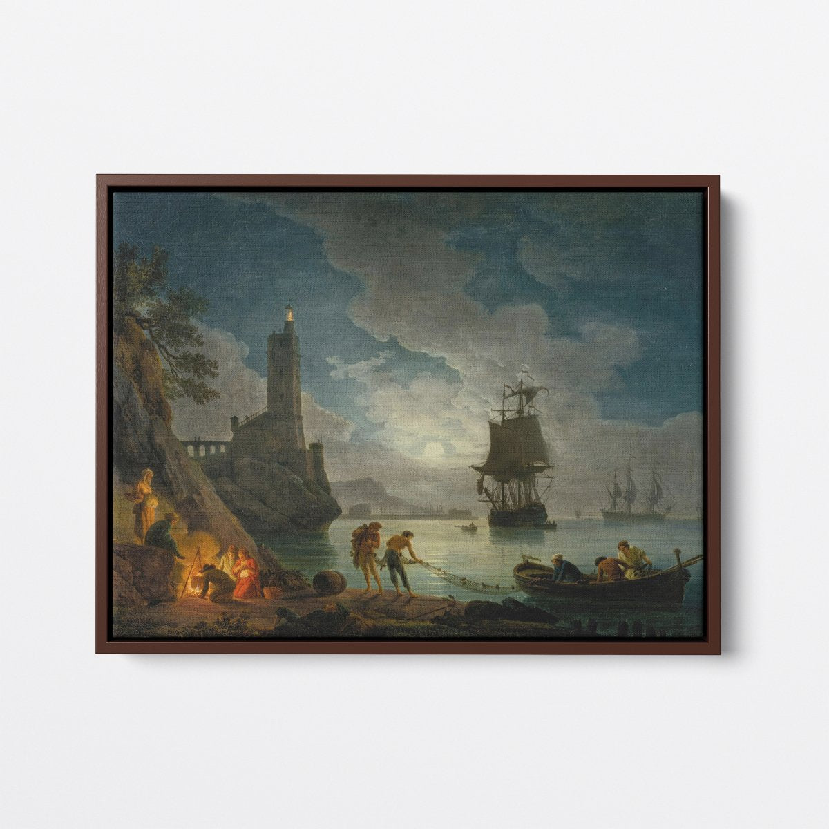 A Harbor in Moonlight | Claude Vernet | Ave Legato Art Prints