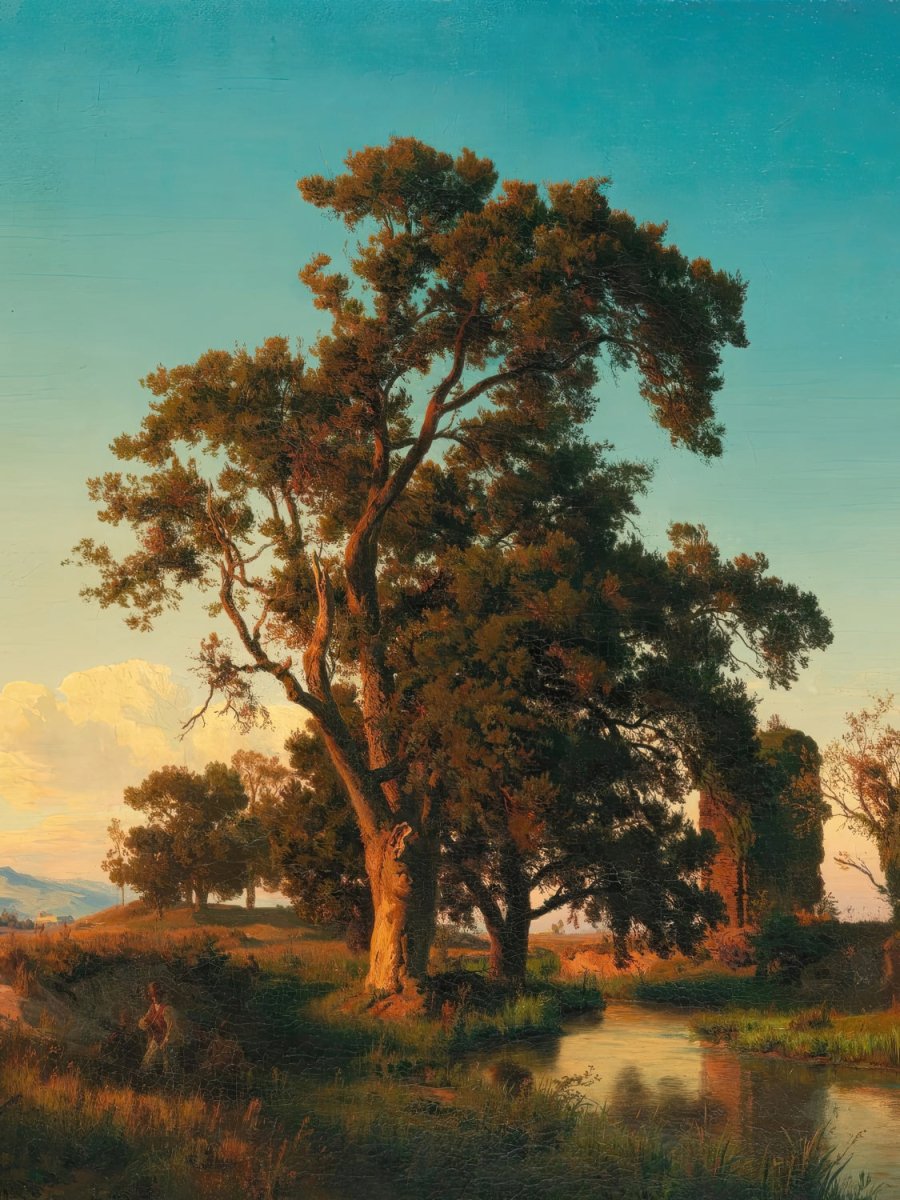 A Majestic Tree in the Evening Light | Oswald Achenbach | Ave Legato Art Prints