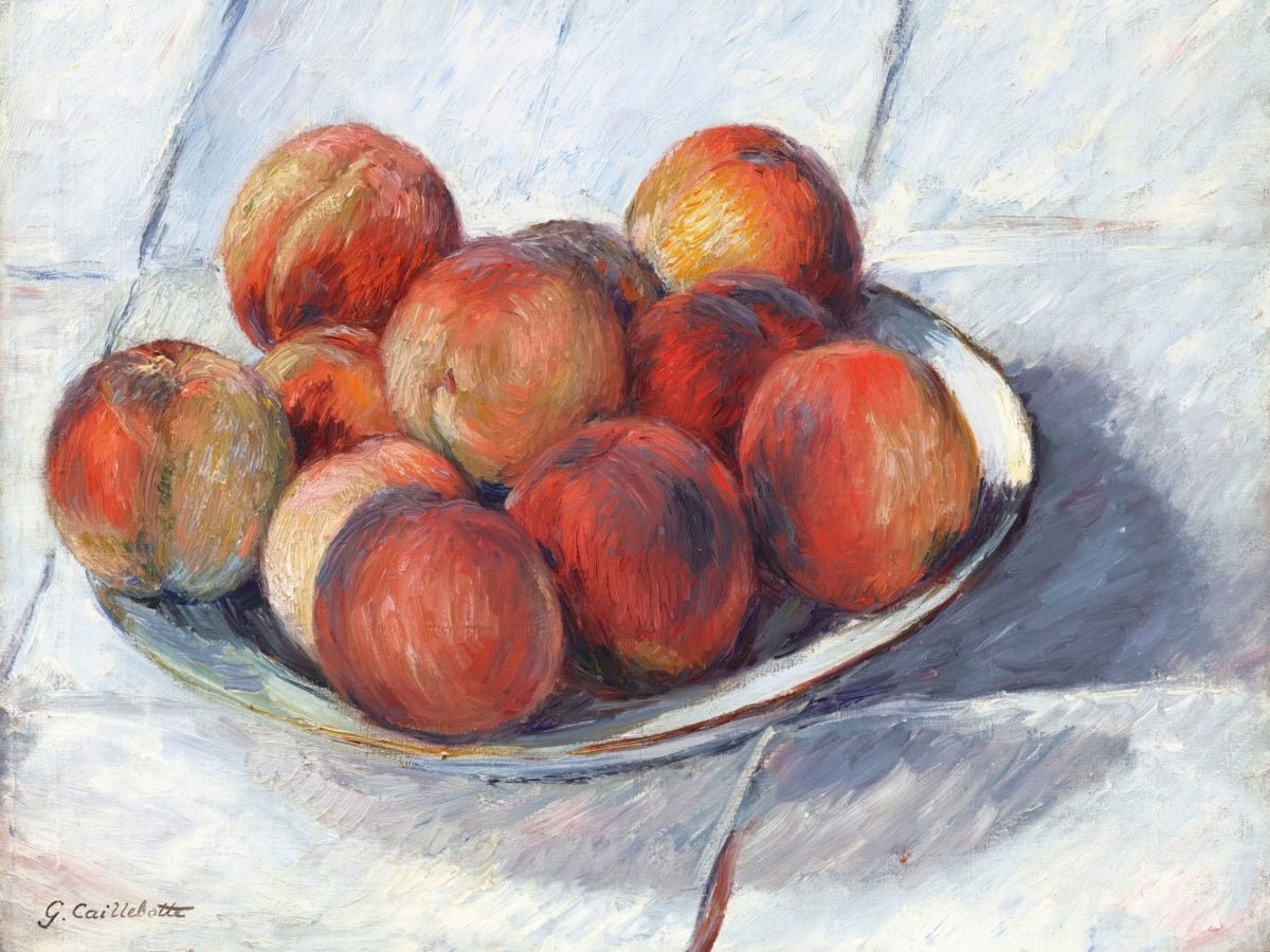 A Plate of Peaches | Gustave Caillebotte | Ave Legato Art Prints