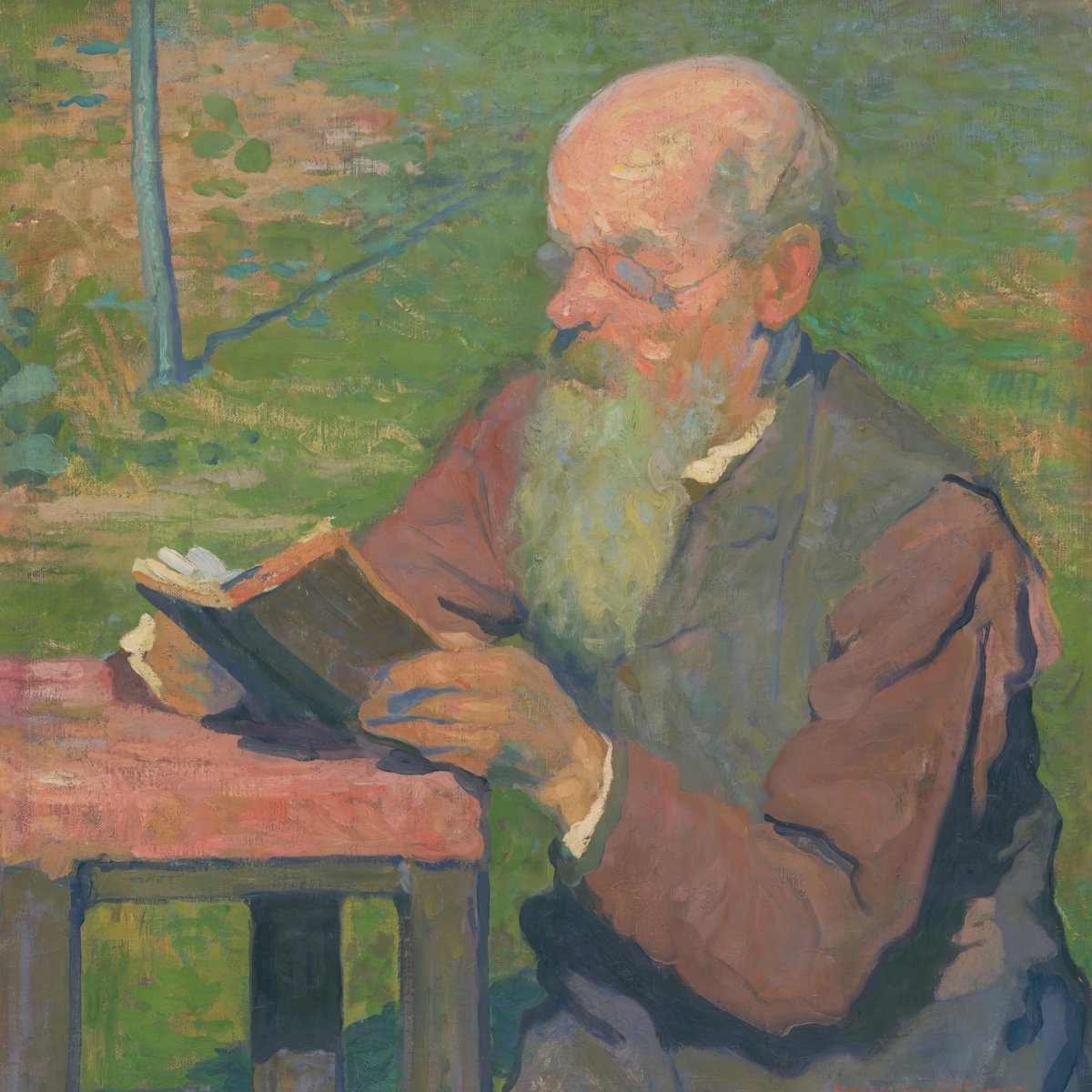 A Reading Old Man | Elemér Halász - Hradil | Ave Legato Art Prints