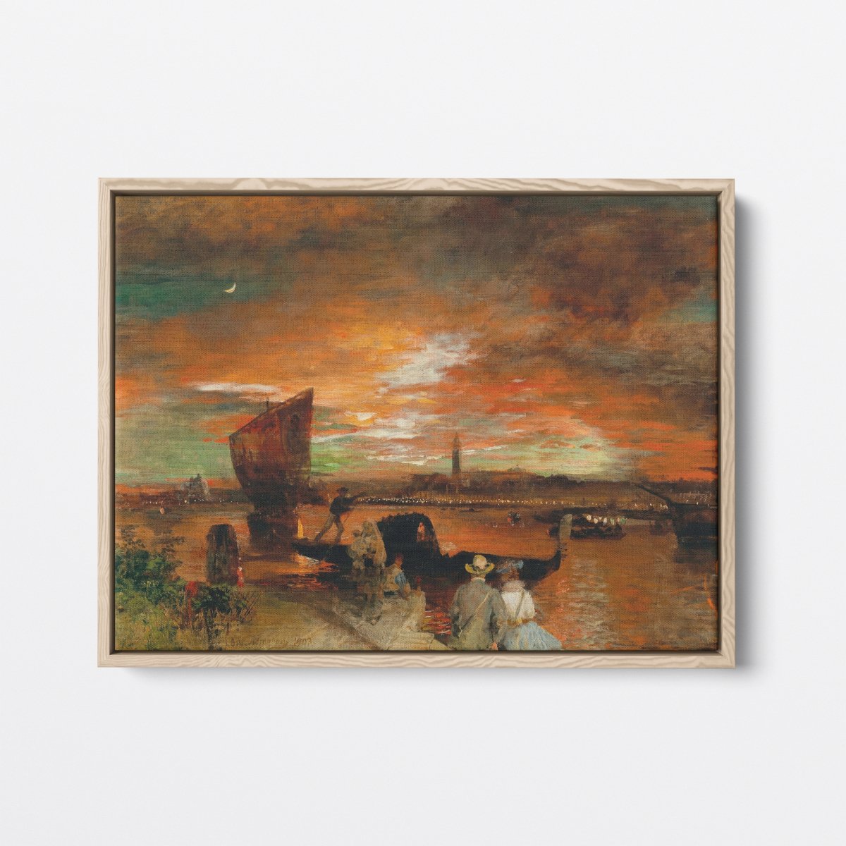 A Scene at Dusk in Venice | Oswald Achenbach | Ave Legato Art Prints