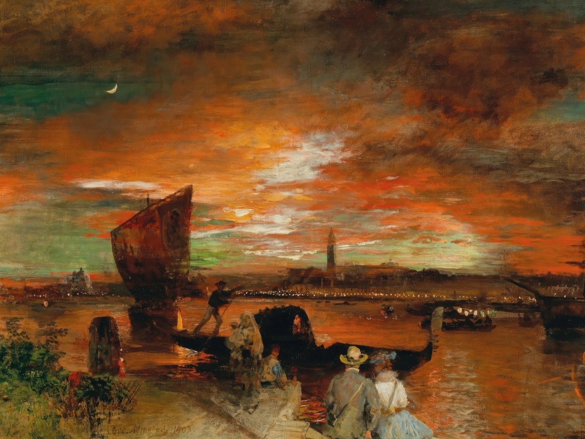 A Scene at Dusk in Venice | Oswald Achenbach | Ave Legato Art Prints