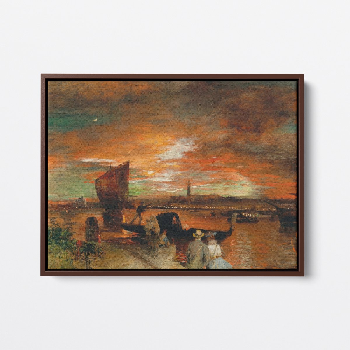 A Scene at Dusk in Venice | Oswald Achenbach | Ave Legato Art Prints