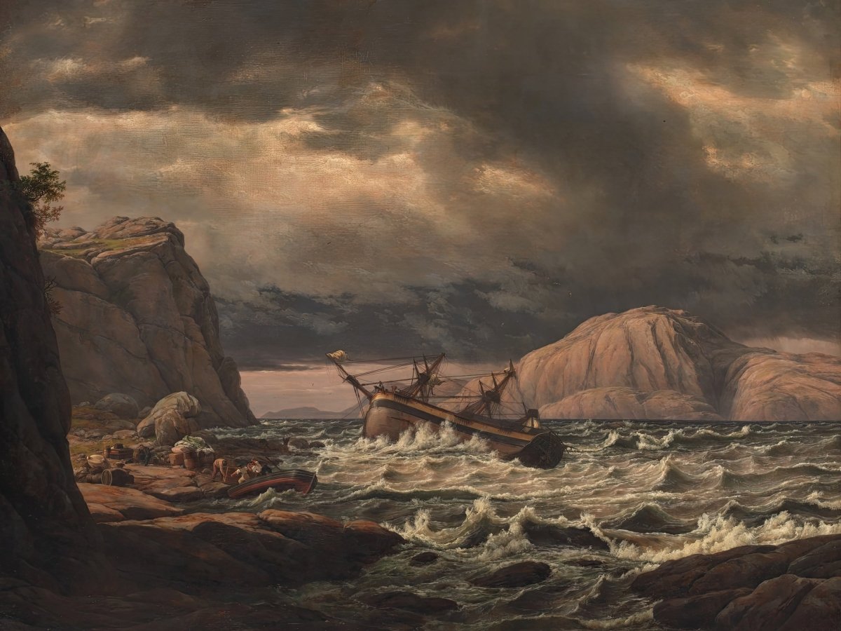 A Shipwreck on the Coast of Norway | Christian Dahl | Ave Legato Art Prints