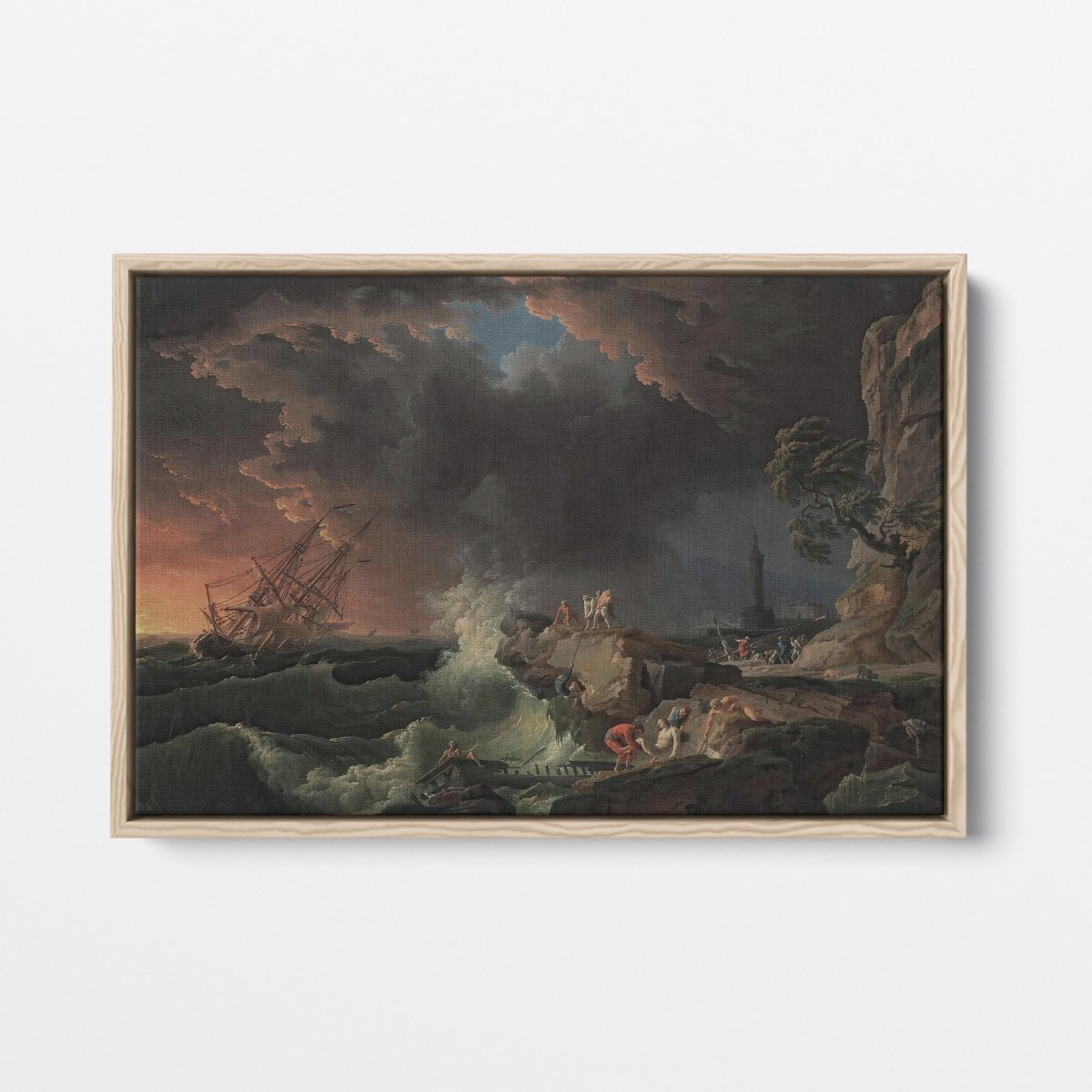 A Shipwreck with Figures Coming Ashore | Claude Vernet | Ave Legato Art Prints