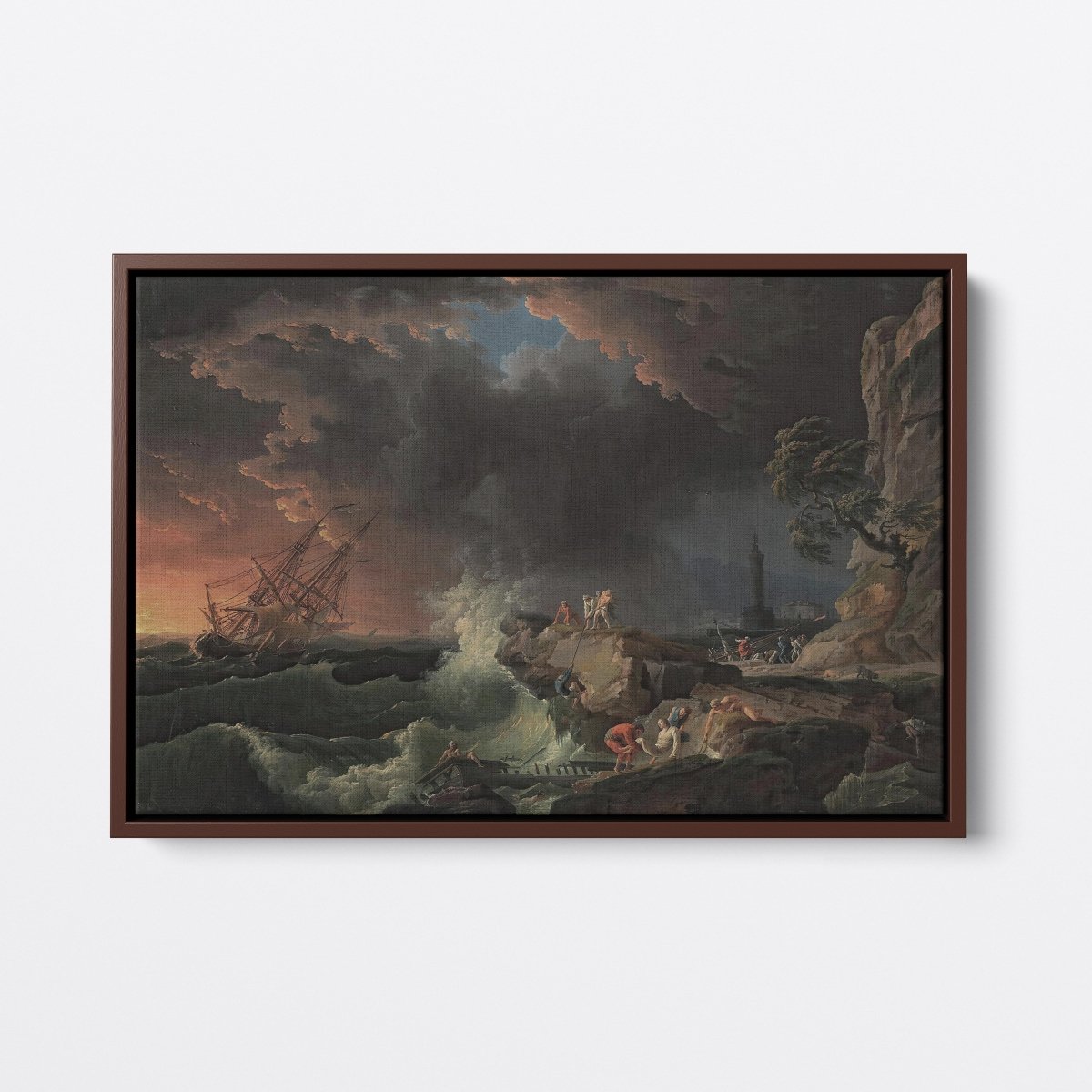 A Shipwreck with Figures Coming Ashore | Claude Vernet | Ave Legato Art Prints