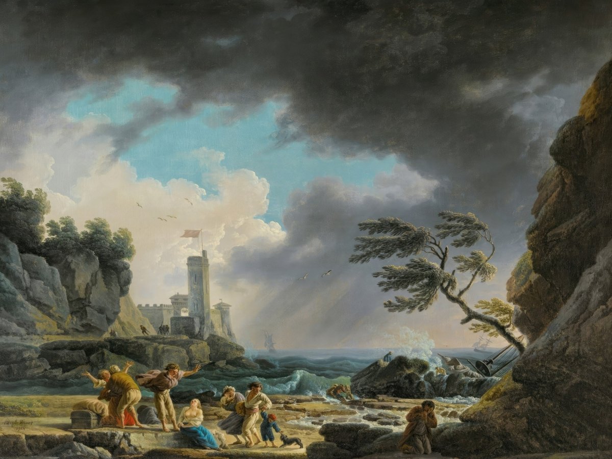 A Stormy Coastal Scene | Claude Vernet | Ave Legato Art Prints