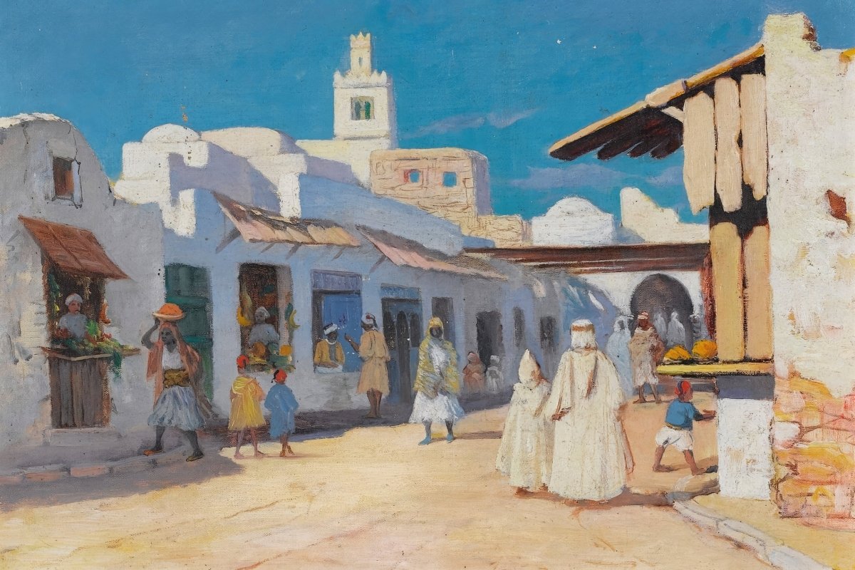 A Street In Tunis, 1891 | Charles Cottet | Ave Legato Art Prints