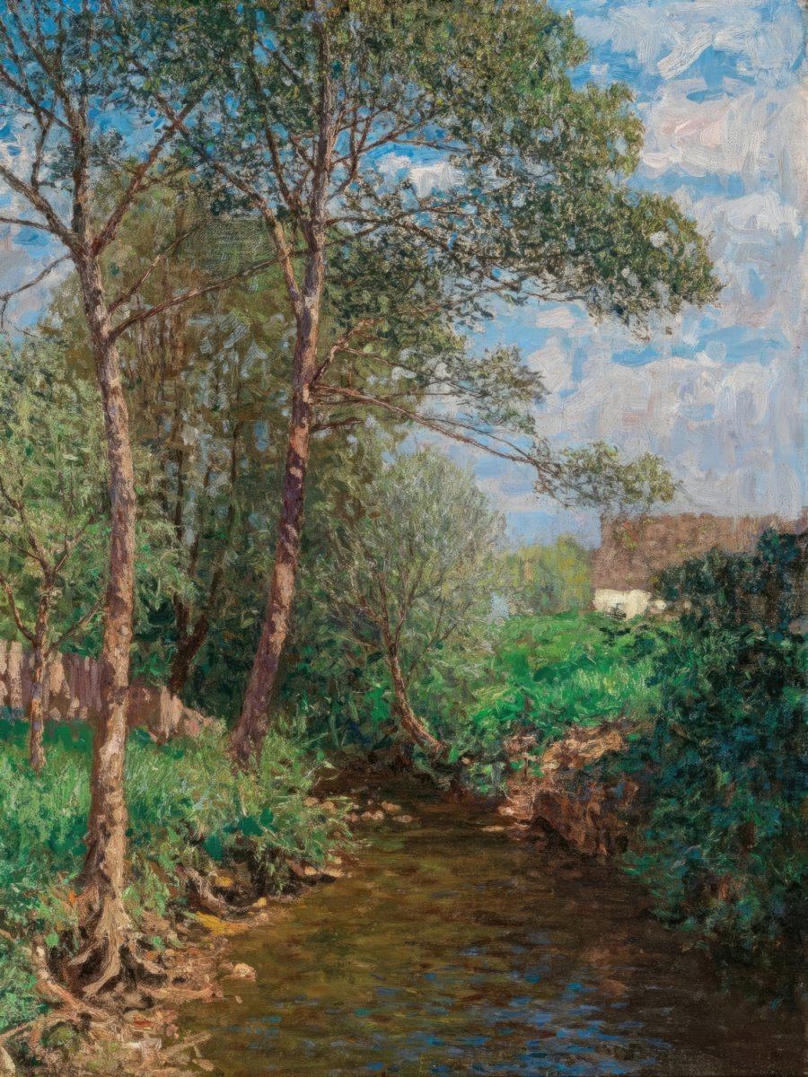 A Sunny Landscape with Stream | Alfred Zoff | Ave Legato Art Prints