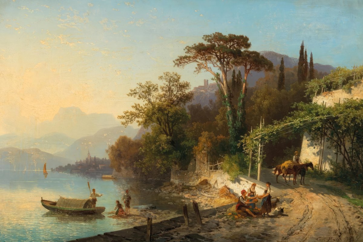 A View of Lake Garda | Carl Hasch | Ave Legato Art Prints