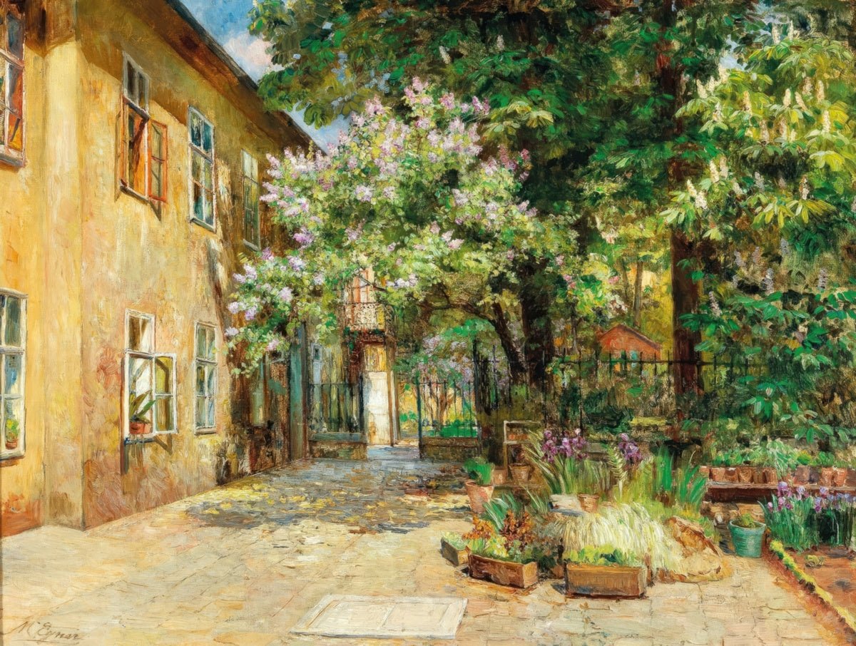 A View of the Courtyard | Marie Egner | Ave Legato Art Prints