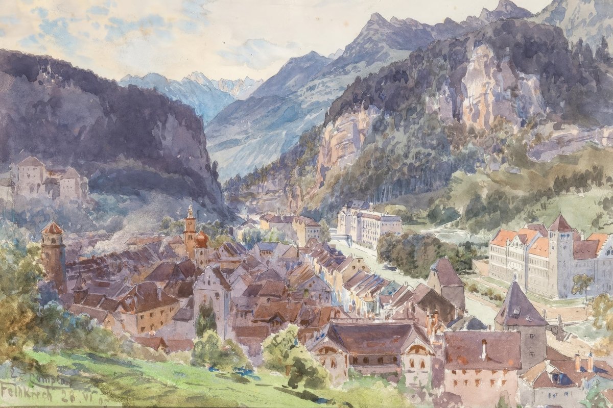 A View of the Town Feldkirch | Edward Compton | Ave Legato Art Prints