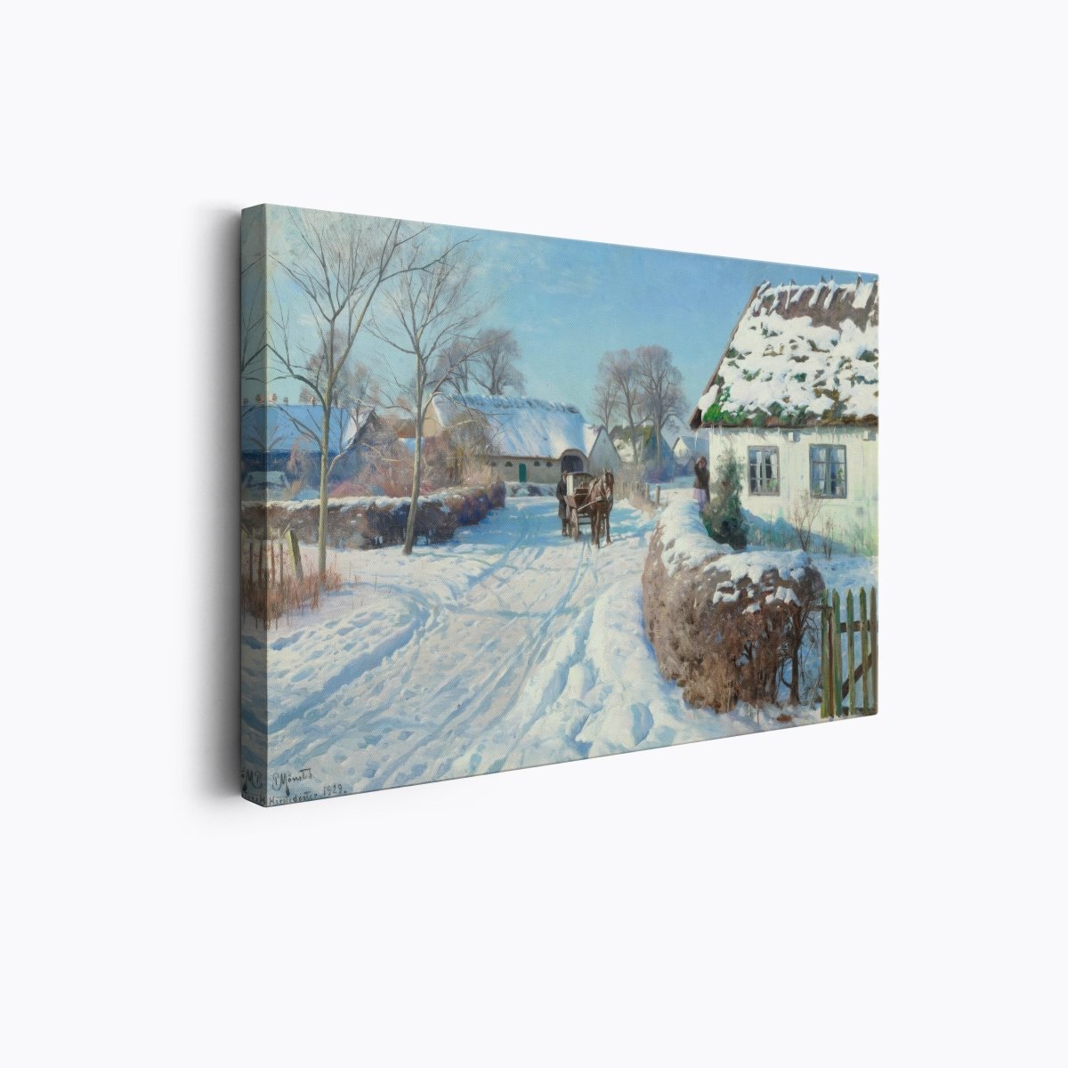 A Village In the Snow | Peder Monsted | Ave Legato Art Prints