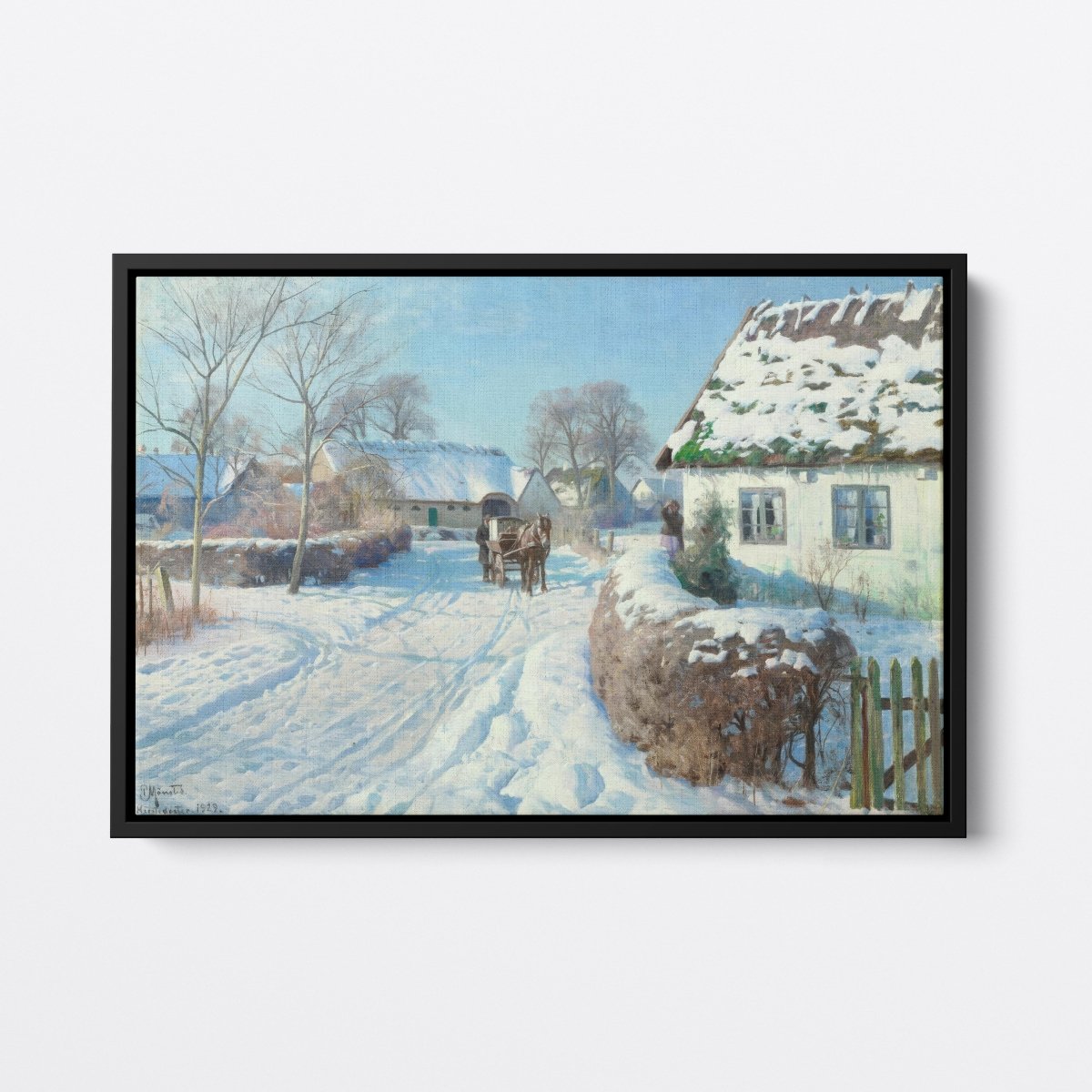 A Village In the Snow | Peder Monsted | Ave Legato Art Prints