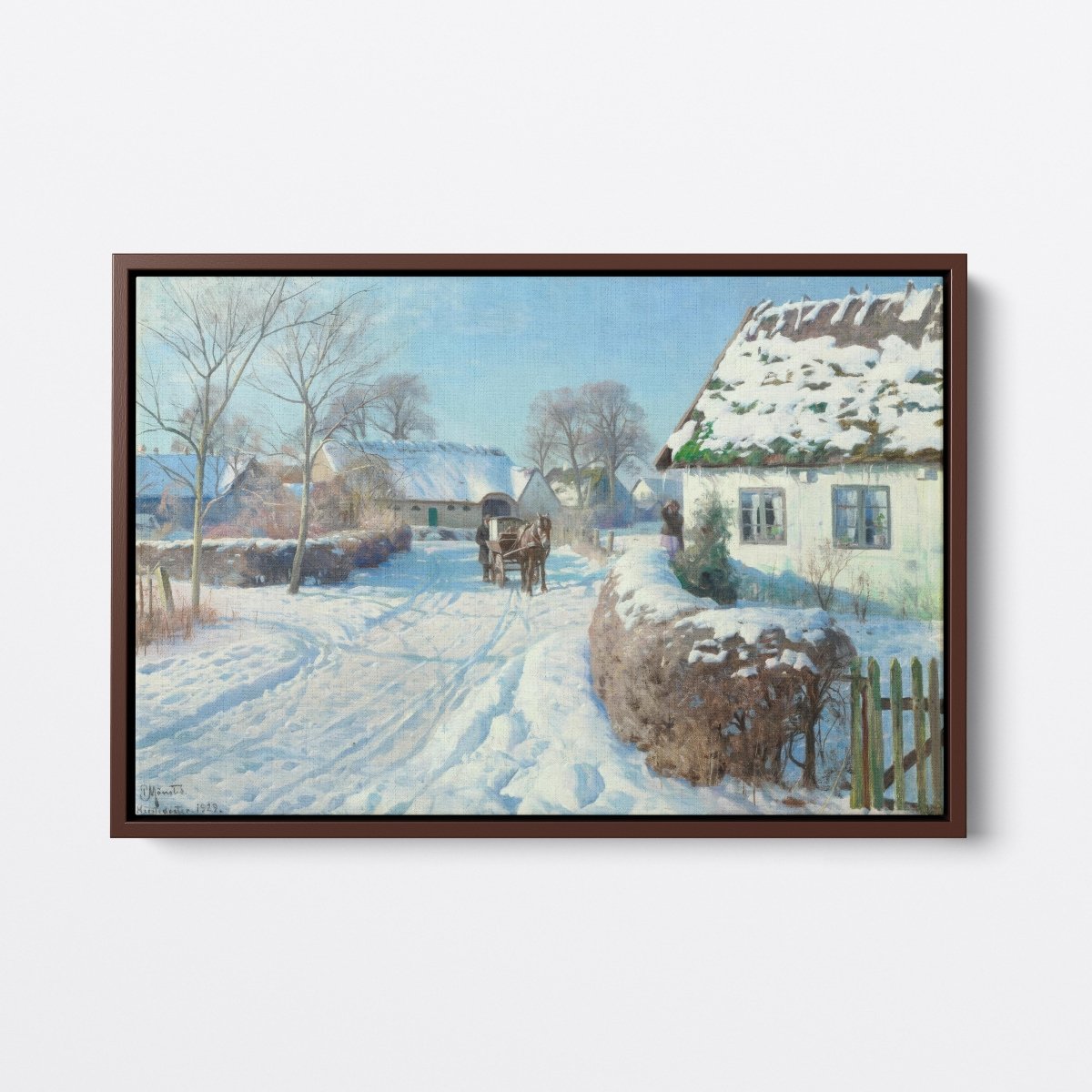 A Village In the Snow | Peder Monsted | Ave Legato Art Prints