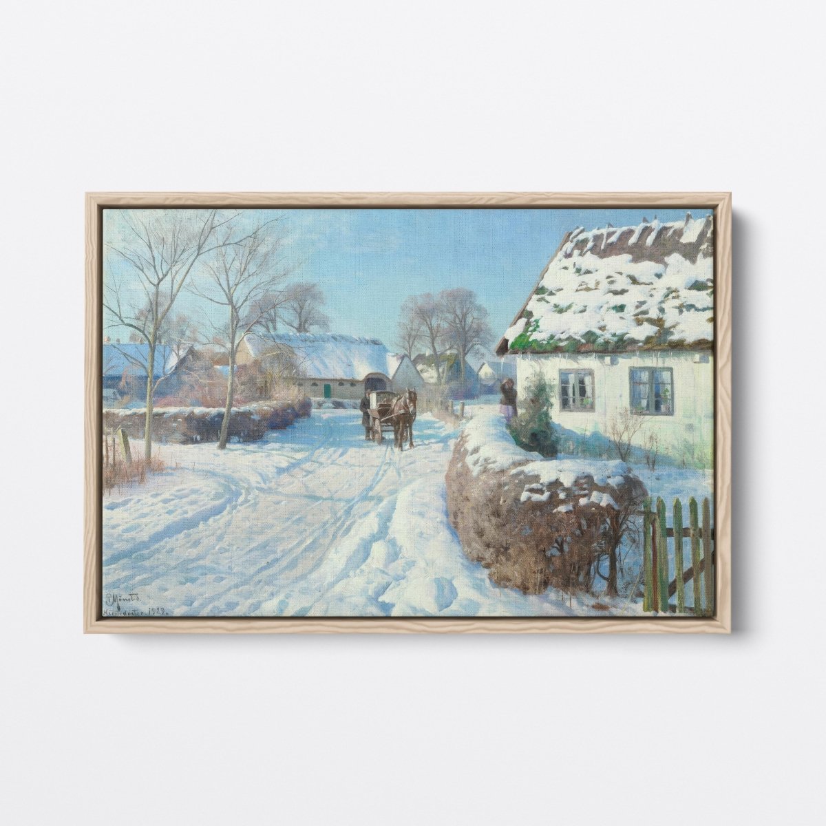 A Village In the Snow | Peder Monsted | Ave Legato Art Prints