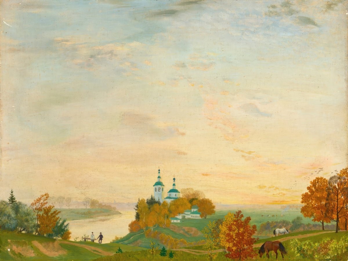 Above the River, Autumn | Boris Kustodiev | Ave Legato Art Prints