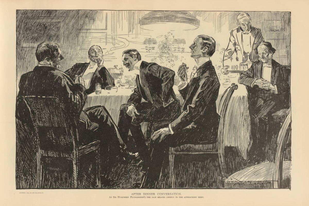 After Dinner Conversation | Charles Dana Gibson | Ave Legato Art Prints