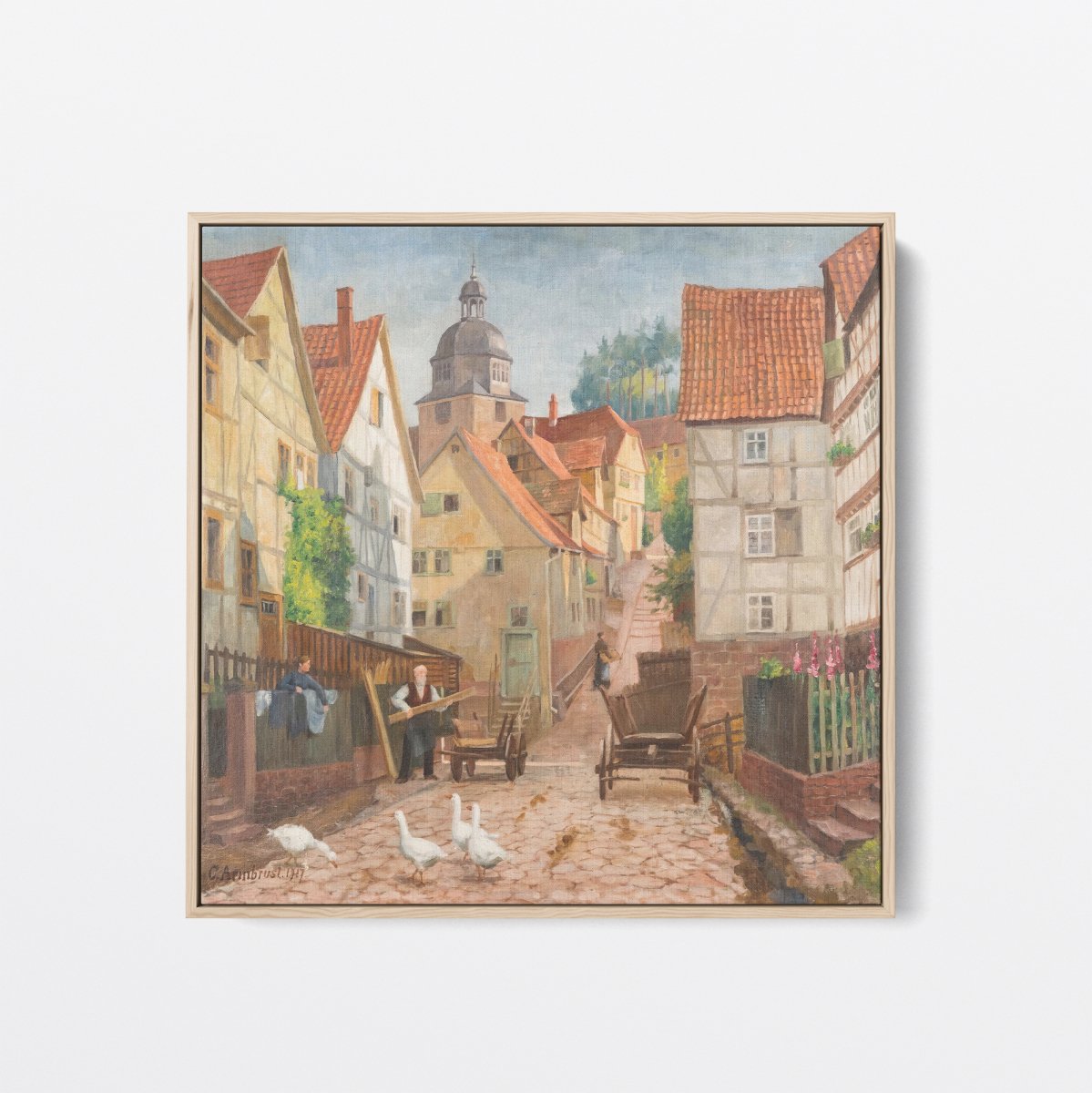 Alley in Historic Marburg Town | Karl Armbrust | Ave Legato Art Prints