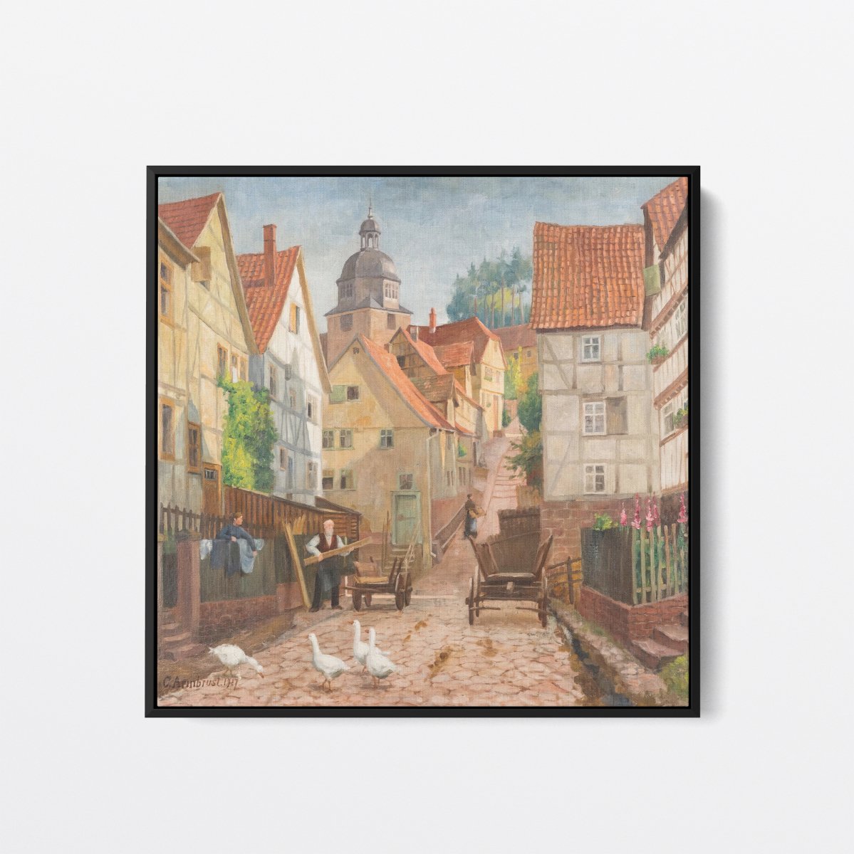 Alley in Historic Marburg Town | Karl Armbrust | Ave Legato Art Prints