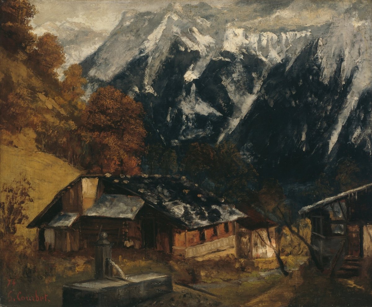 Alpine Cottages | Gustave Courbet | Ave Legato Art Prints