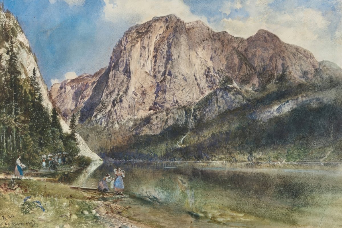 Altaussee Lake and Face of Mount Trissel | Rudolf von Alt | Ave Legato Art Prints