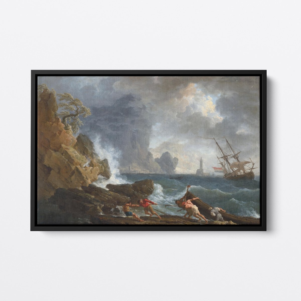 An Italian Harbour in Stormy Weather | Claude Vernet | Ave Legato Art Prints