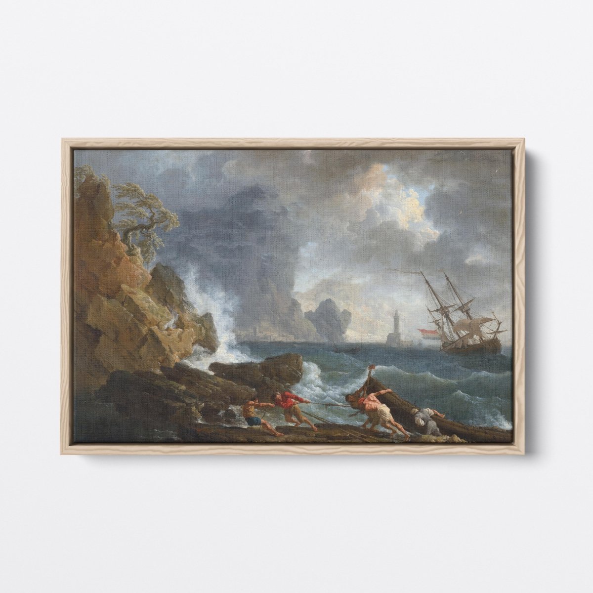 An Italian Harbour in Stormy Weather | Claude Vernet | Ave Legato Art Prints