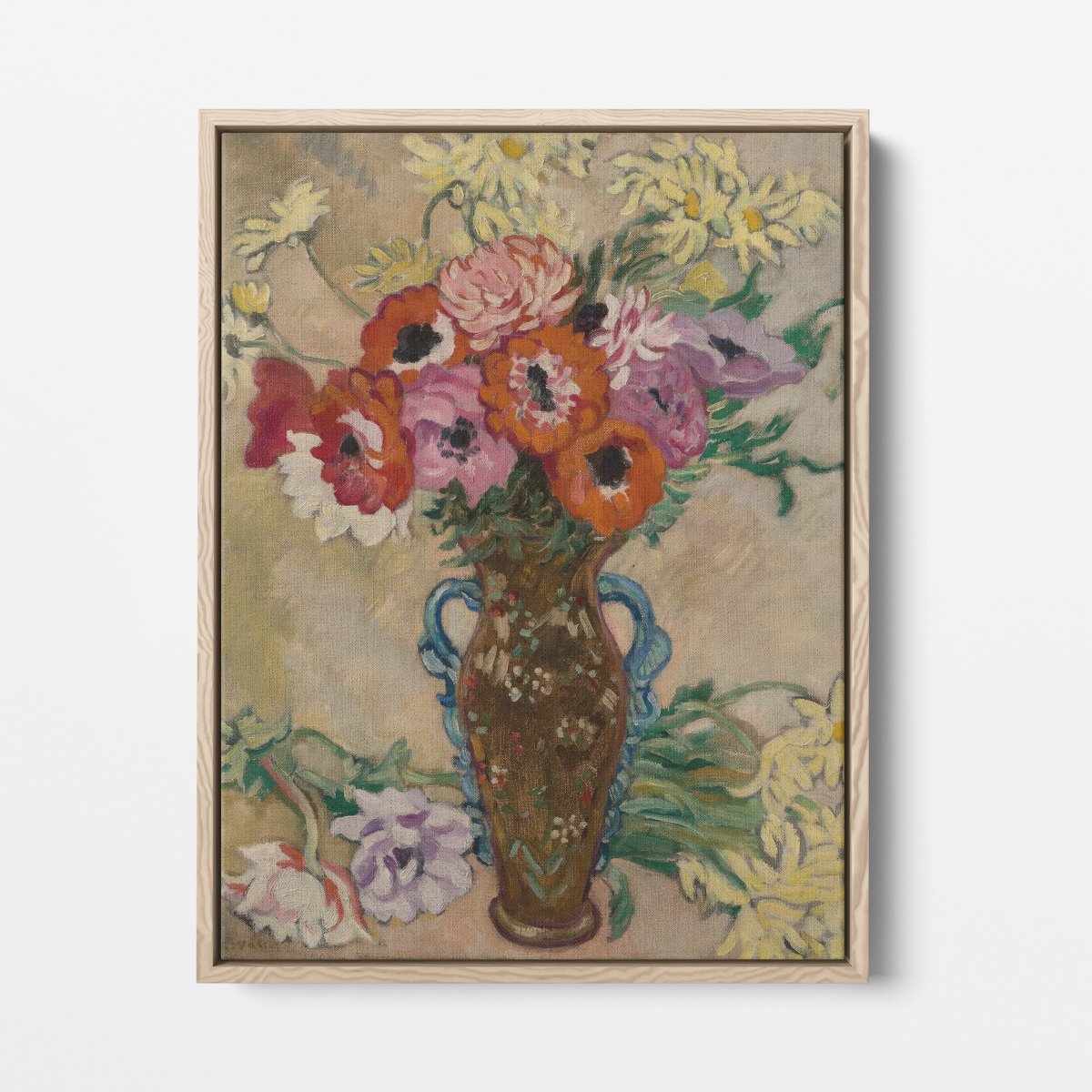 Anemones and Yellow Savanna Daisies | Louis Valtat | Ave Legato Art Prints