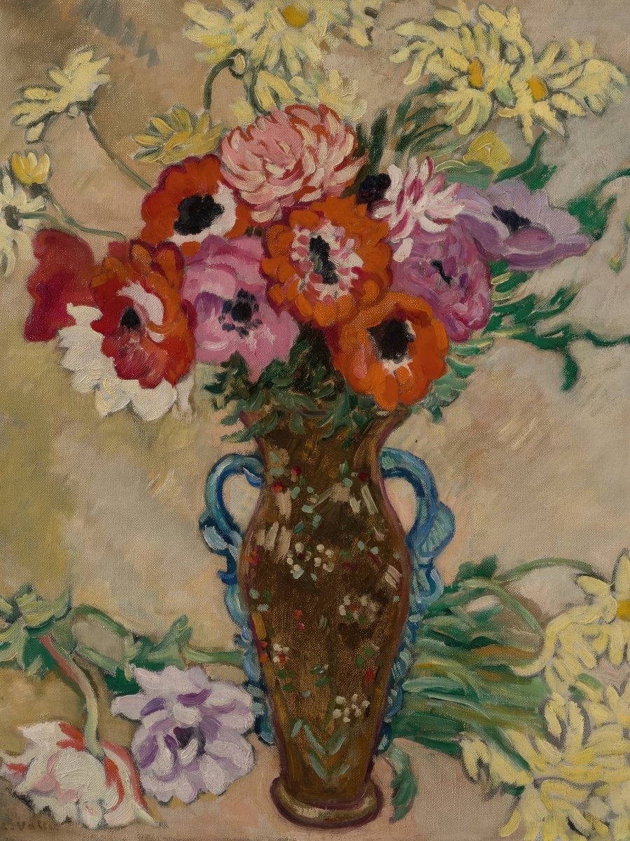 Anemones and Yellow Savanna Daisies | Louis Valtat | Ave Legato Art Prints