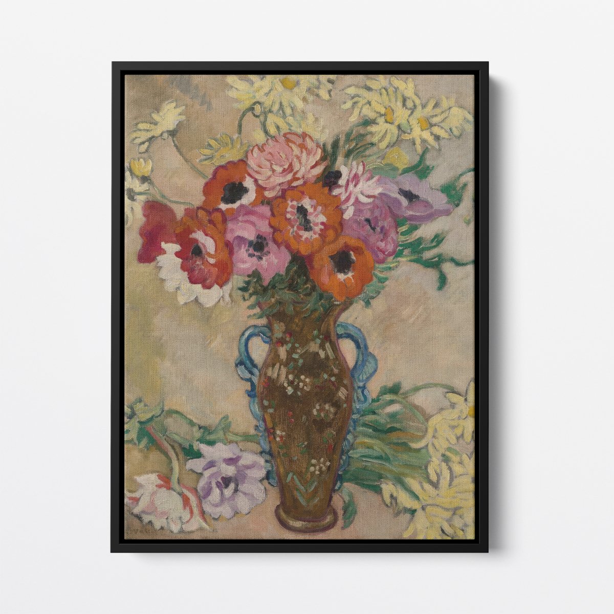 Anemones and Yellow Savanna Daisies | Louis Valtat | Ave Legato Art Prints