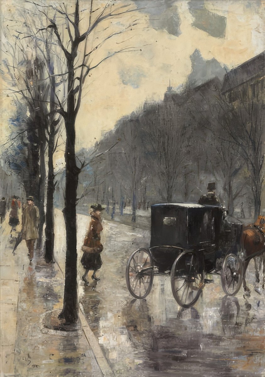 Approaching the Carriage | Lesser Ury | Ave Legato Art Prints