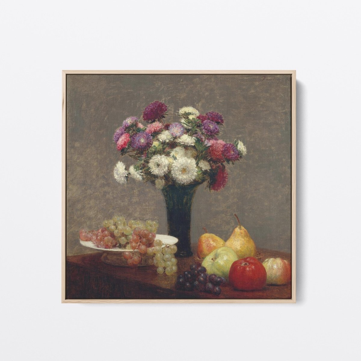 Asters and Fruit on a Table | Henri Fantin - Latour | Ave Legato Art Prints