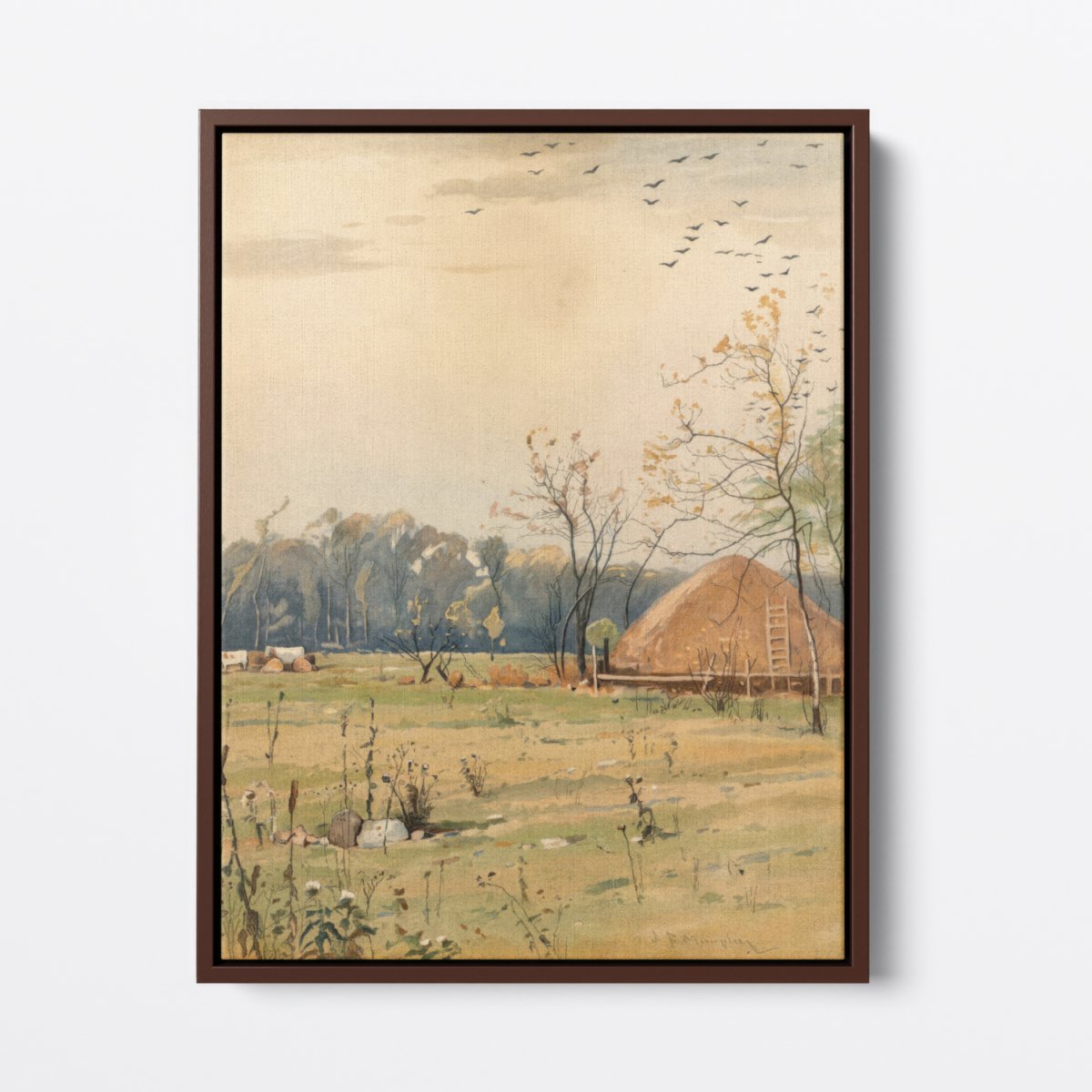 Autumn Landscape with Large Haystack | J. Francis Murphy | Ave Legato Art Prints