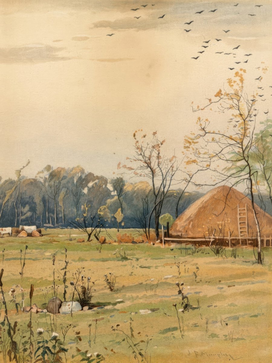 Autumn Landscape with Large Haystack | J. Francis Murphy | Ave Legato Art Prints