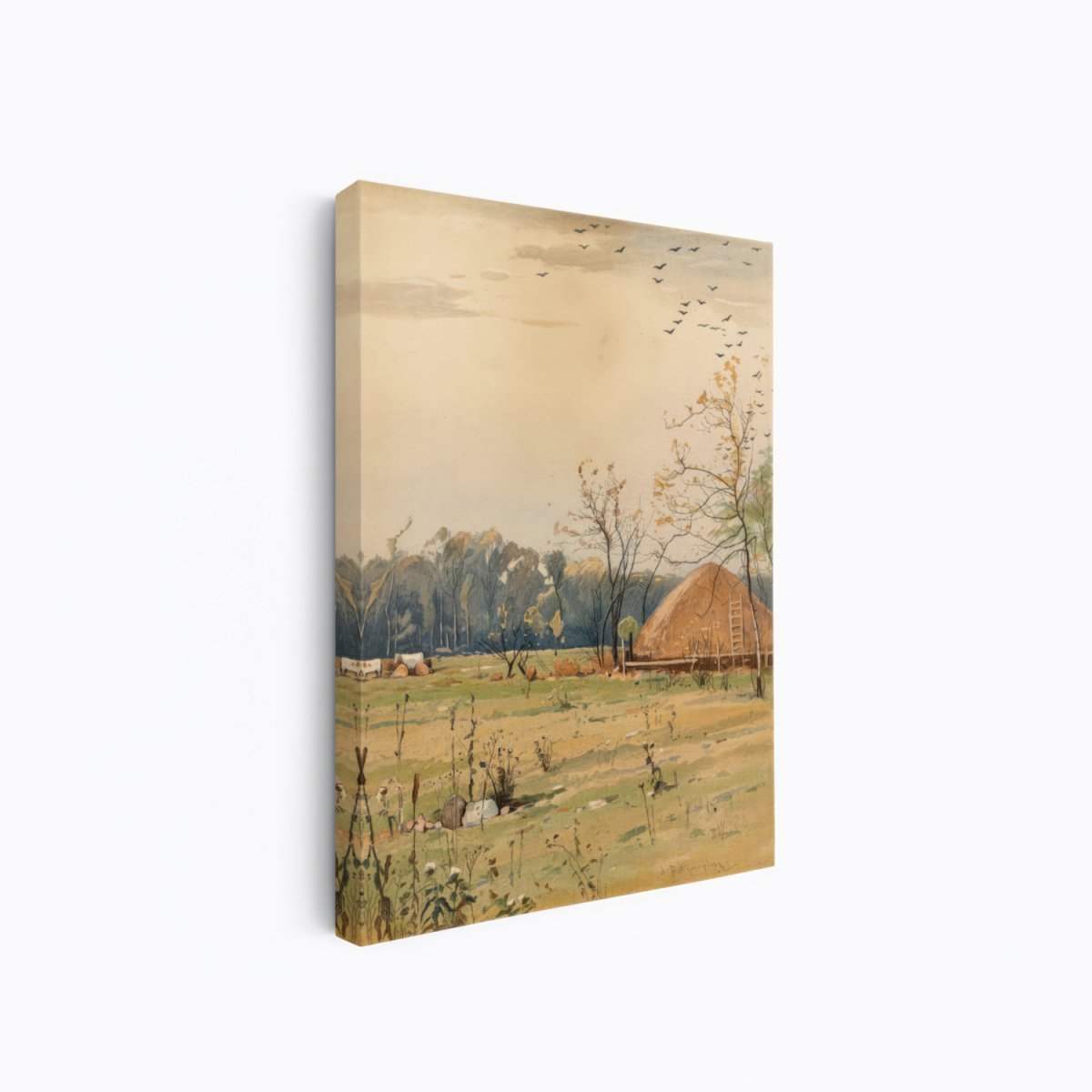 Autumn Landscape with Large Haystack | J. Francis Murphy | Ave Legato Art Prints