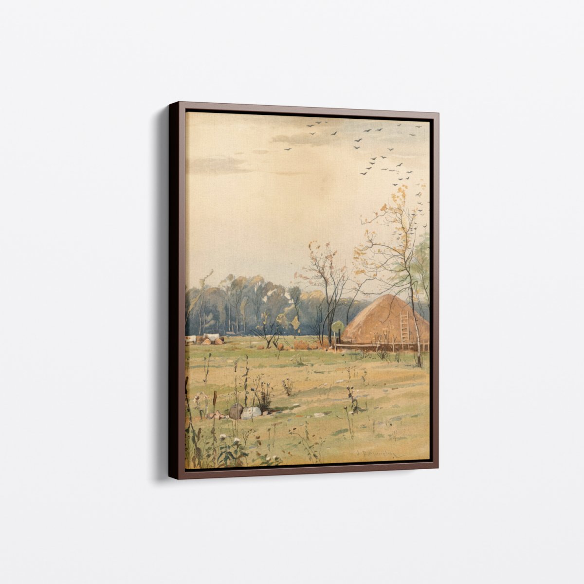 Autumn Landscape with Large Haystack | J. Francis Murphy | Ave Legato Art Prints