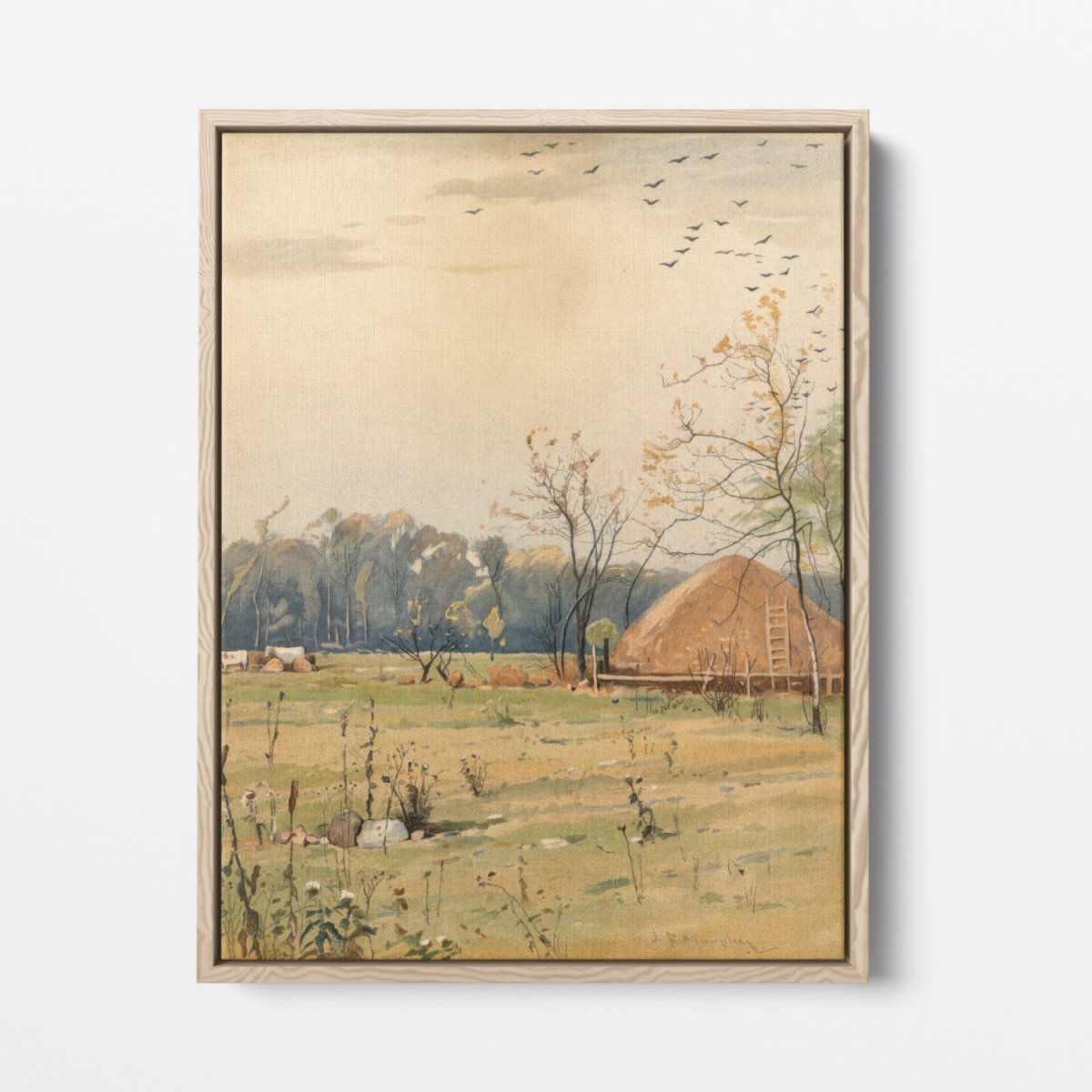 Autumn Landscape with Large Haystack | J. Francis Murphy | Ave Legato Art Prints