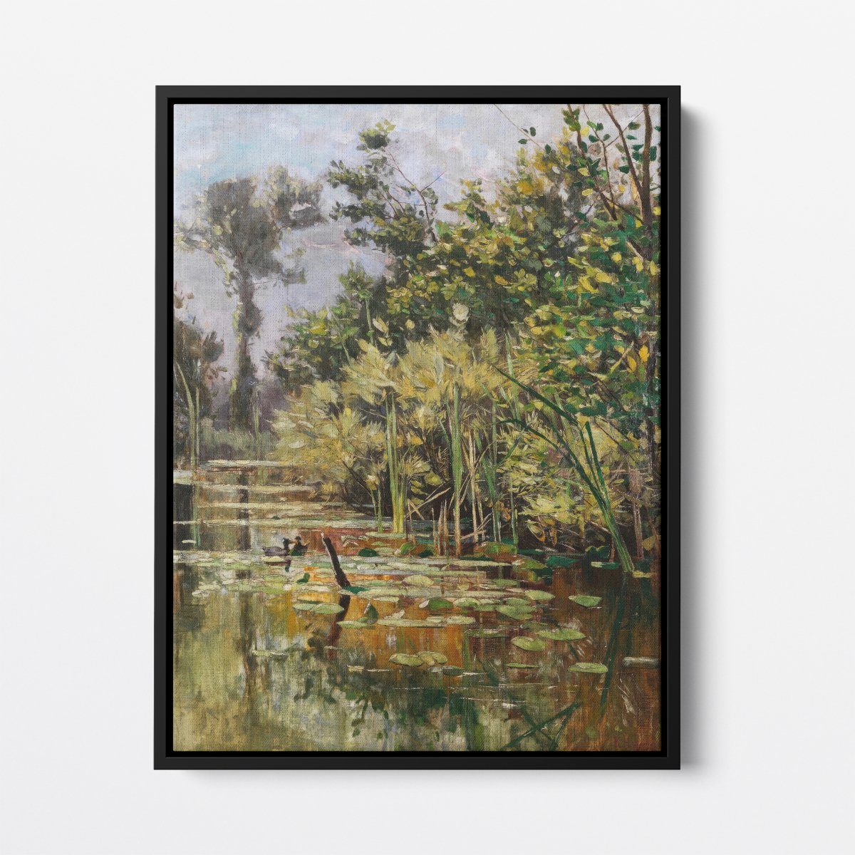 Backwater with Ducks - Autumn | Karl Hagemeister | Ave Legato Art Prints