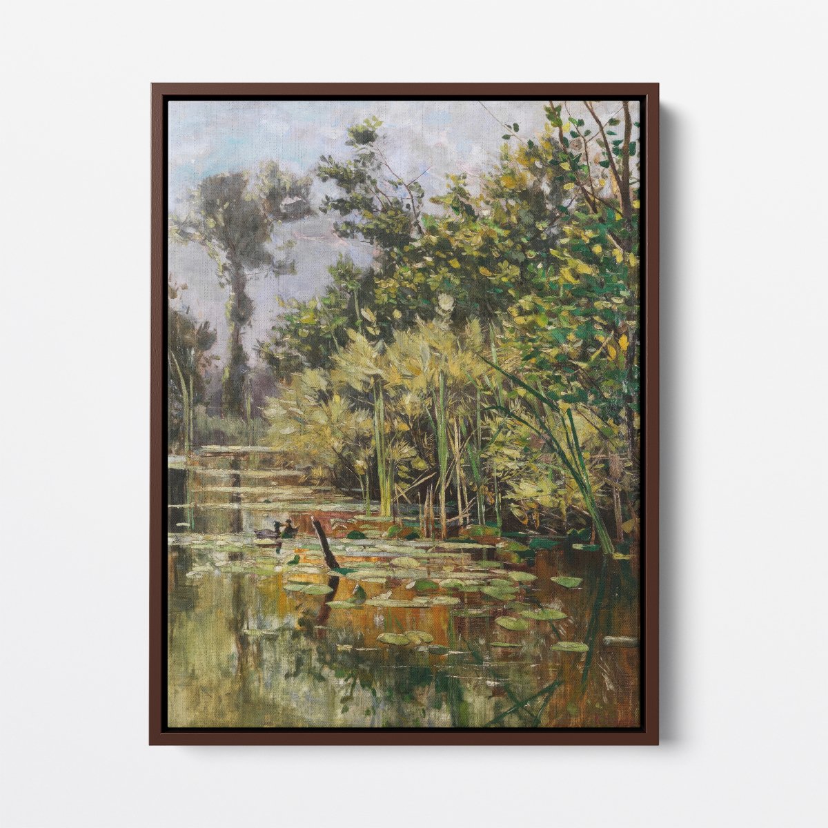 Backwater with Ducks - Autumn | Karl Hagemeister | Ave Legato Art Prints