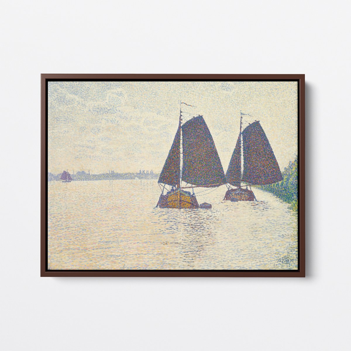 Barges on the River Scheldt | Theo van Rysselberghe | Ave Legato Art Prints