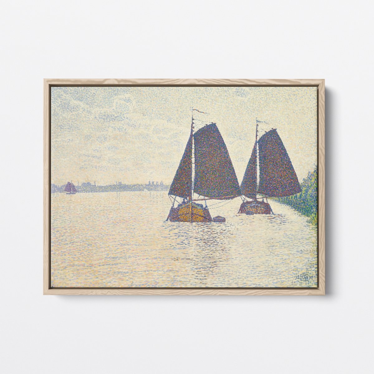 Barges on the River Scheldt | Theo van Rysselberghe | Ave Legato Art Prints