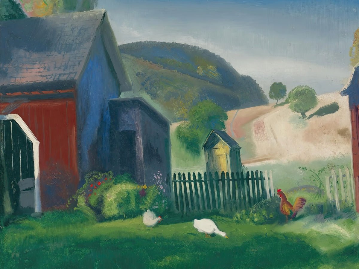 Barnyard and Chickens | George Bellows | Ave Legato Art Prints