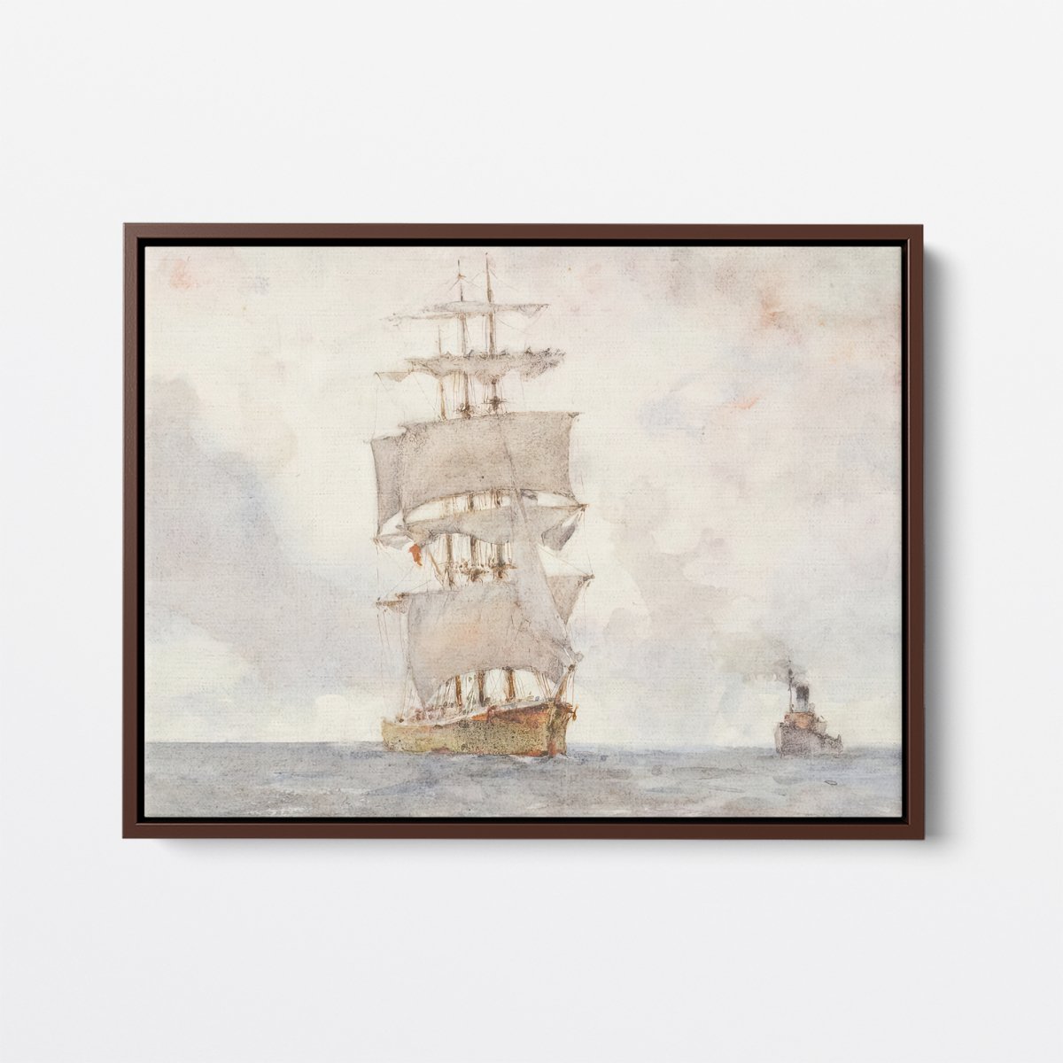 Barque and Tug | Henry Tuke | Ave Legato | Canvas Art Prints | Vintage Artwork