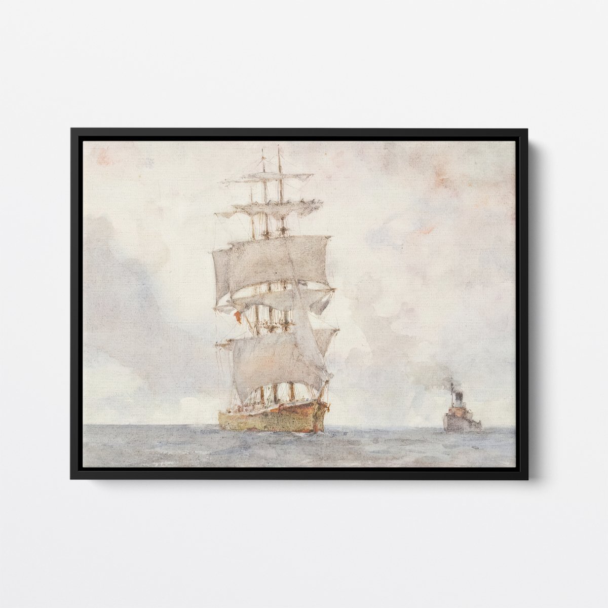 Barque and Tug | Henry Tuke | Ave Legato | Canvas Art Prints | Vintage Artwork
