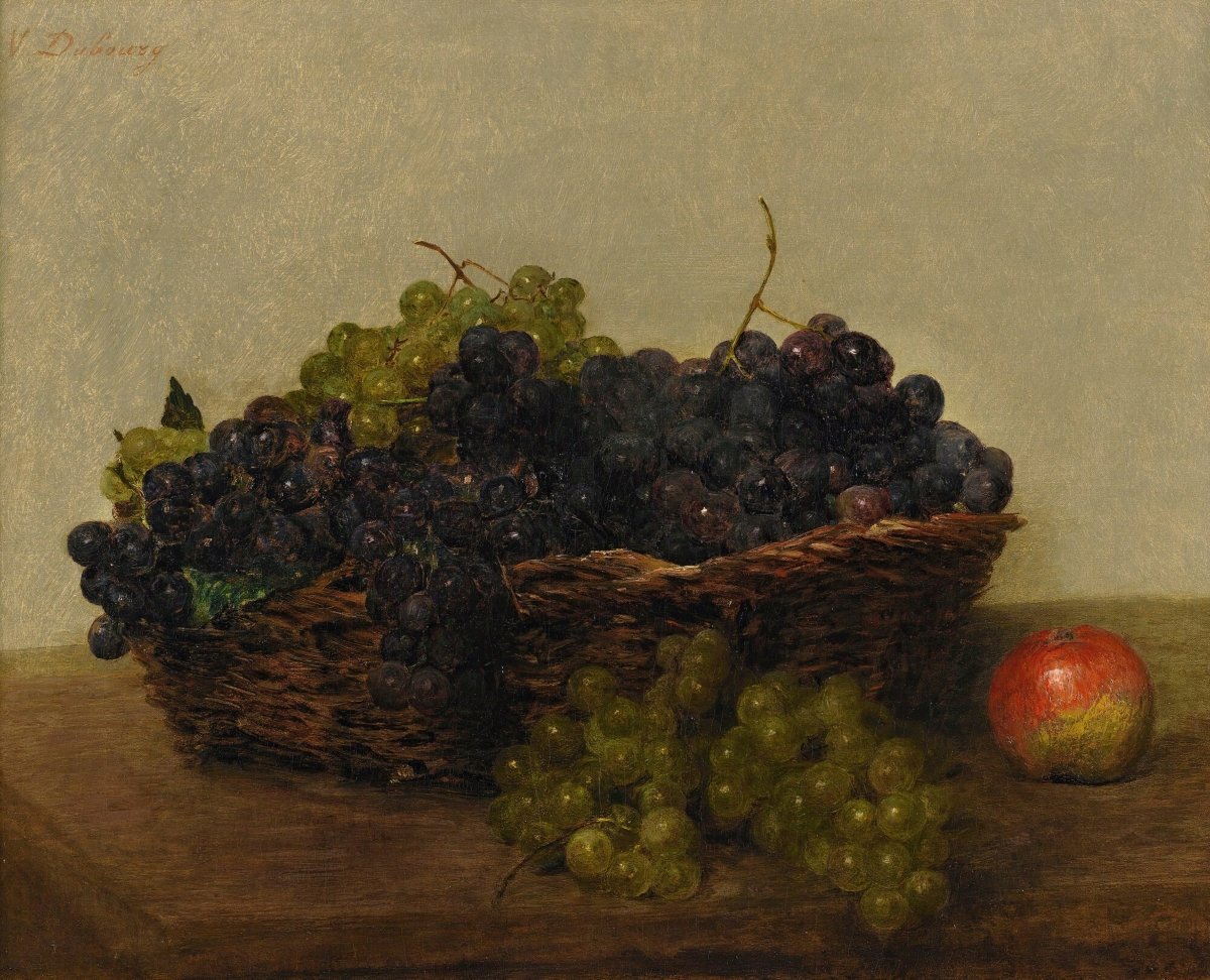 Basket With Grapes | Victoria Dubourg Fantin - Latour | Ave Legato Art Prints